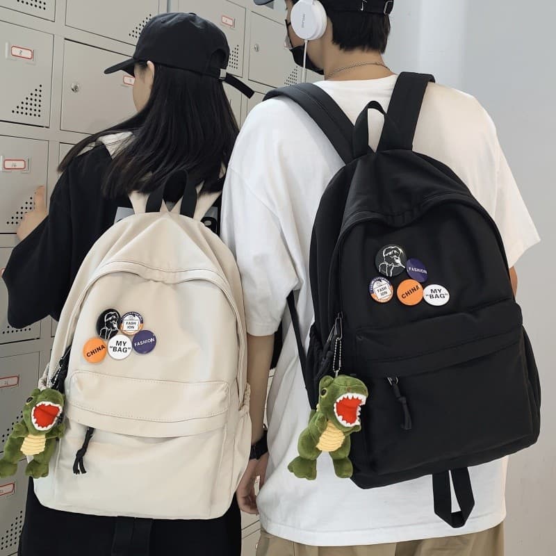Novo estilo Street Wear mochila masculina simples mochila de viagem de grande capacidade Casual estudantes do ensino méd