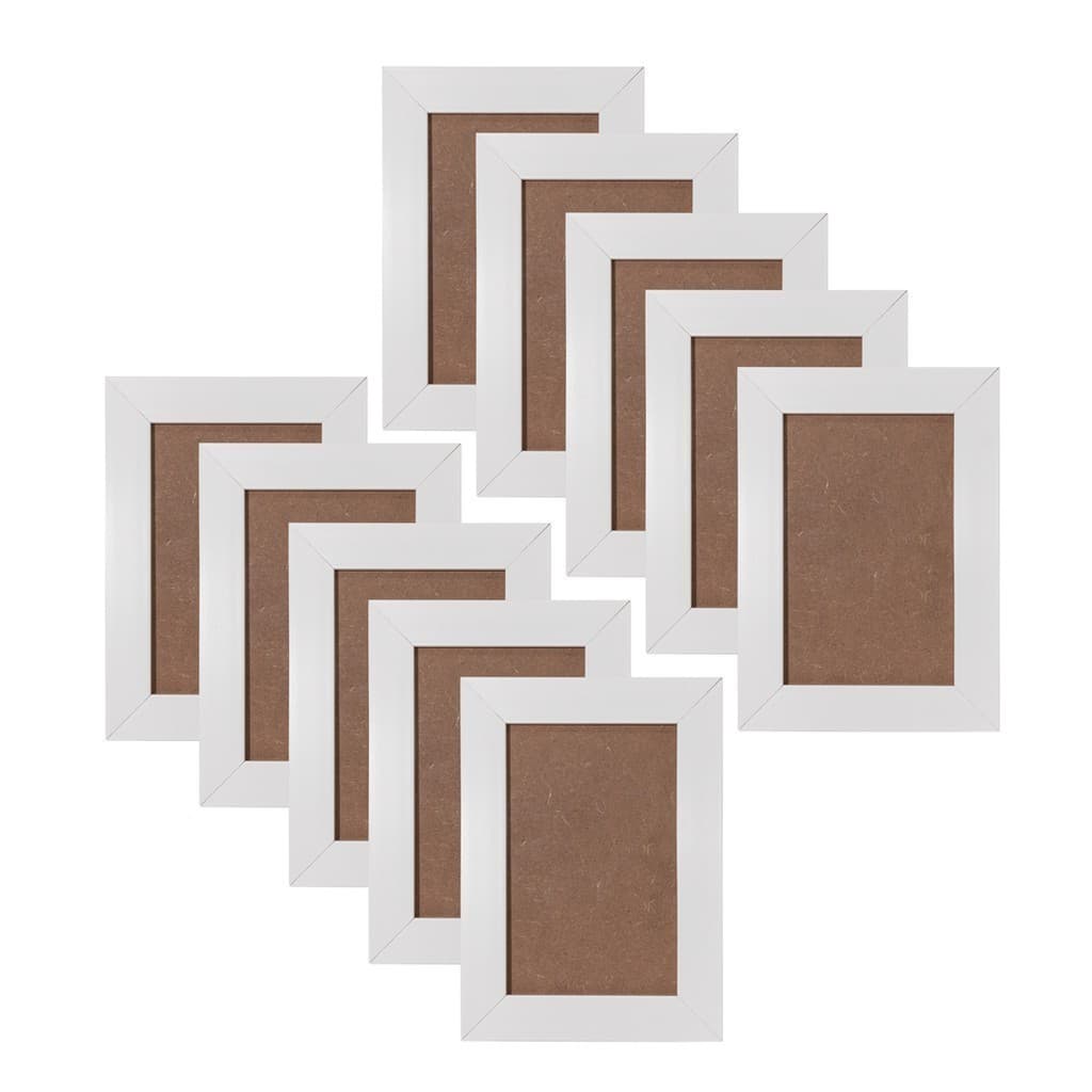 Kit 14 Porta Retrato 10x15 Branco Preto kit 14 peças Moldura E Vidro Para A Decoração Casa
