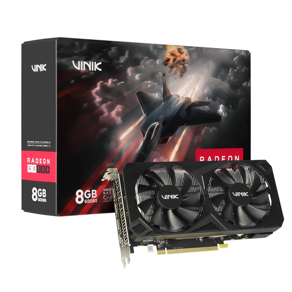 Placa de Video Gpu Rx 580 8gb Gddr5 256 Bits Dual-fan Vinik Gpuvk580v28gb2f