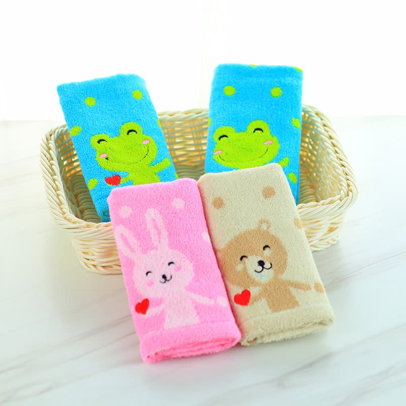 Bem-estar Jieliya novo produto toalha bonito coelho dos desenhos animados puro algodão absorvente macio crianças toalha