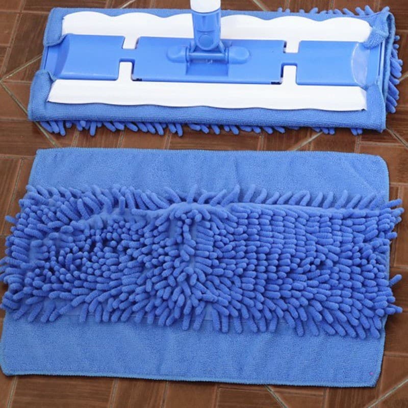 Mop plano cabeça de substituição pano mop pano de substituição Chenille Clip-On mop pano mop com pano molhado seco dupla