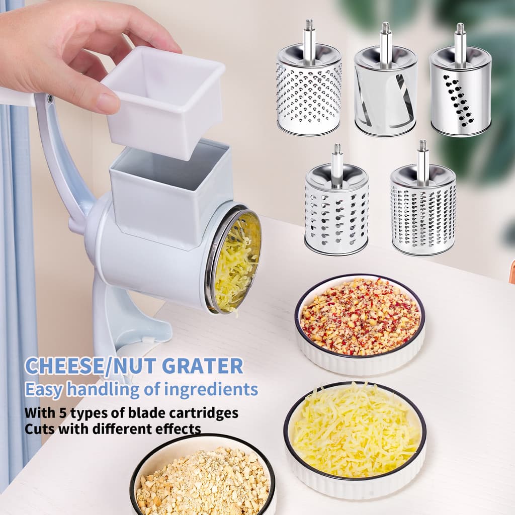 Triturador de arroz de amendoim com manivela manual Amazon transfronteiriça Queijo desfiado Moedor de rolo multifunciona