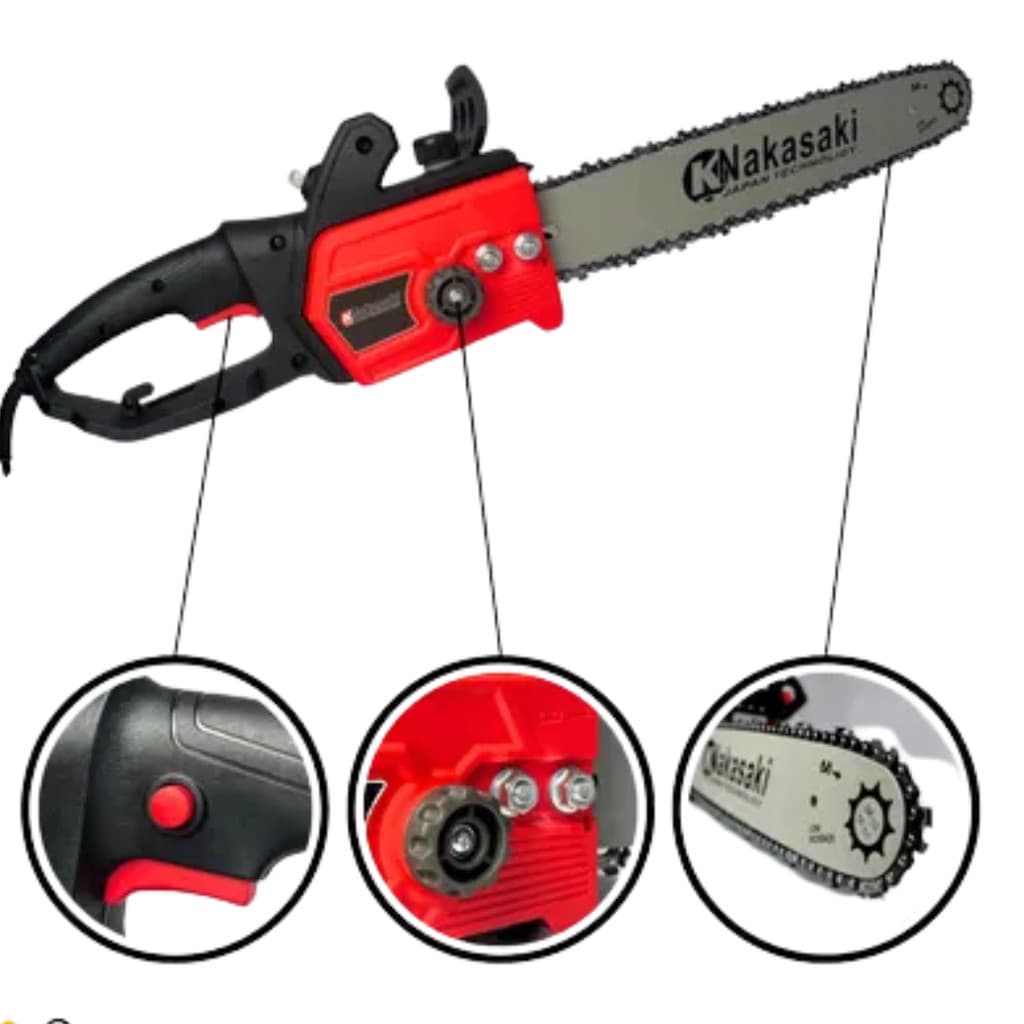 MOTOSSERRA ELETROSSERRA CORTADOR DE GALHOS ELÉTRICA 2300W 50CM - NAKASAKI