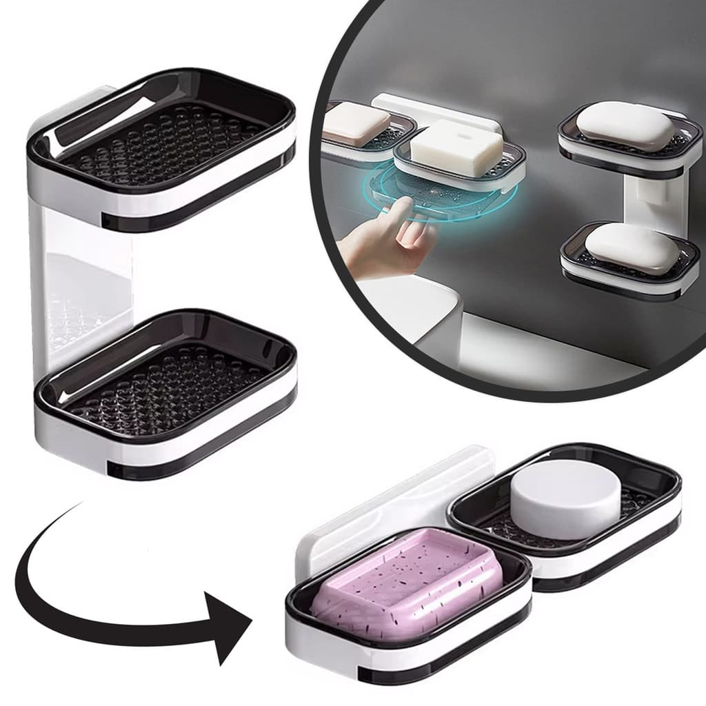 Saboneteira Dupla Parede Adesiva Premium Qualidade Original Profissional Top Durável Resistente Prático Moderno