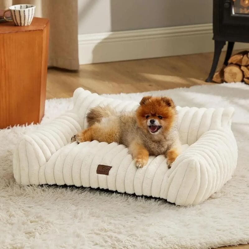 Cama-sofá para gatos de estimação, ninho de inverno quente para gatos, cama para cães e gatos pequenos e médios, cama co