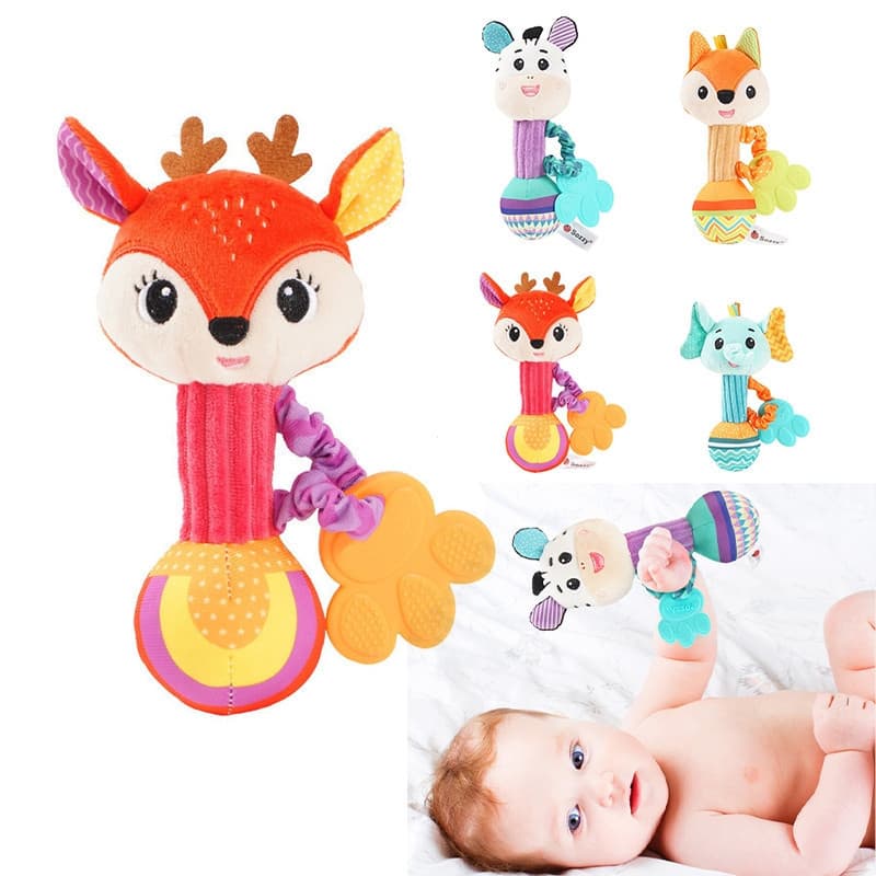 0-3 M+ Boneca De Pelúcia Dentição Em Gel-Baby Toy Para 0-1 Anos De Idade  Rattle Baby Toys
