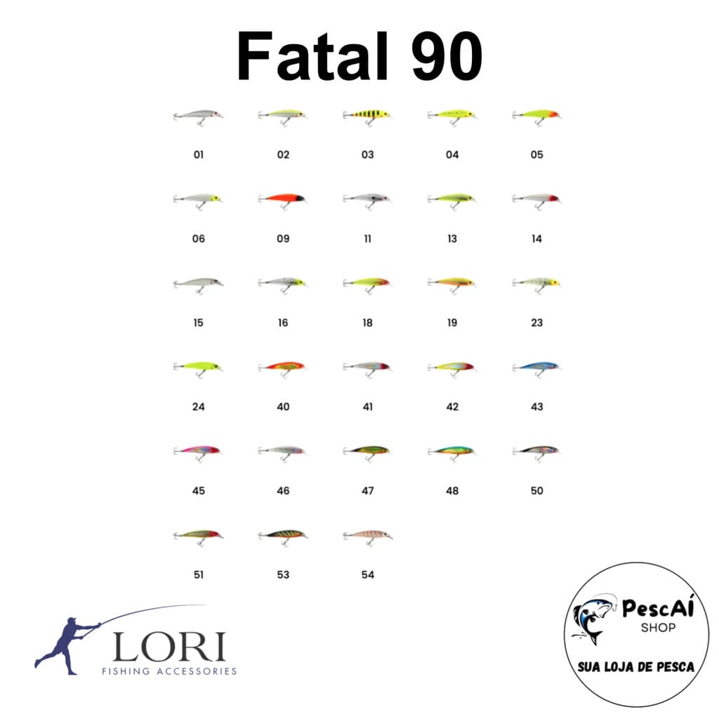 Isca Artificial - Lori Fishing - Fatal 90 - Meia Água - Sinking - 9 cm - 13 g - Tucunaré