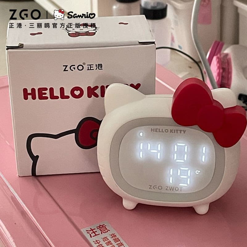 Sanrio Hello Kitty Despertador Crianças Alunos do Ensino Médio Pequeno Programa Bluetooth Despertador Dormitório Despert