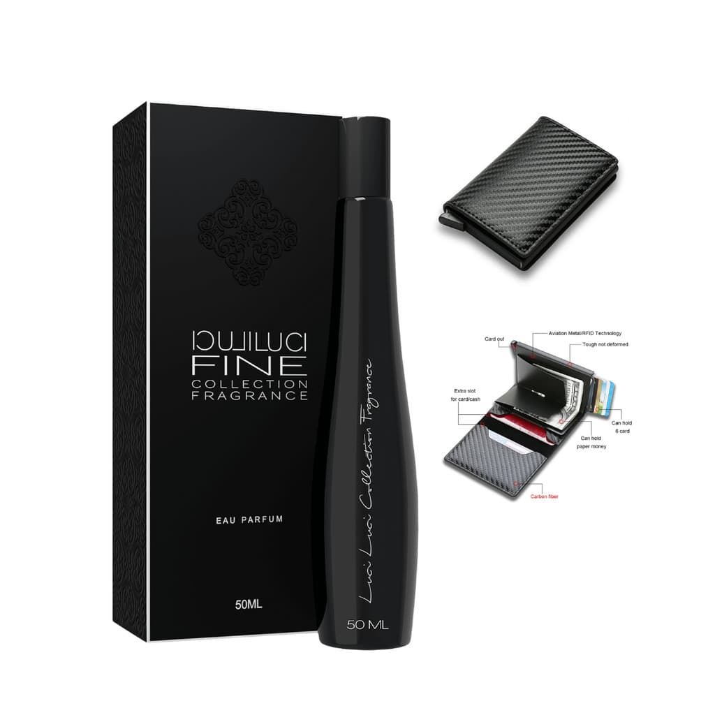 Perfume Masculino Luci Luci 50ml Carteira Porta Cartão Slim