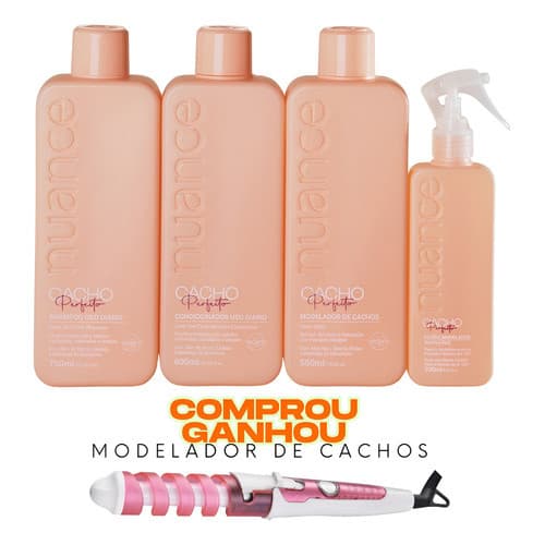 Kit Cacho Perfeito 4 Passos Nuance Ganhe Modelador De Cachos