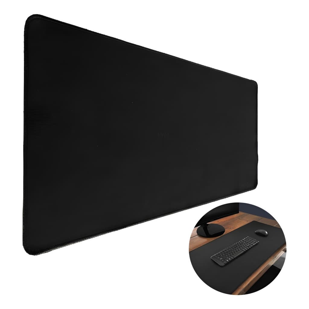 Mousepad Mauser Pad Gamer Extra Grande Emborrachado 80x30 Gg Desenho Impresso Preto Cor Preto