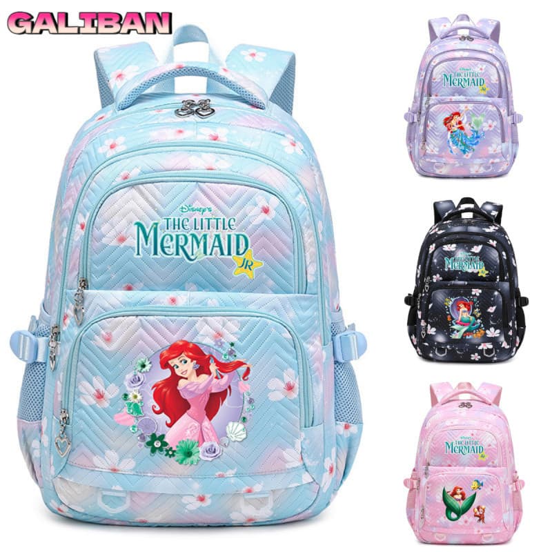 Sereia dos desenhos animados grande capacidade bonito adolescente menina estudante mochila