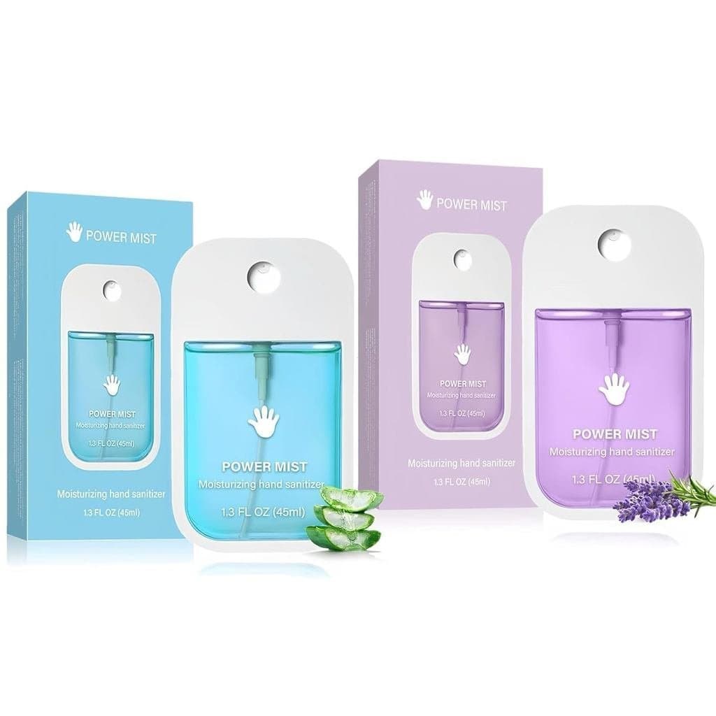 2 unidades de Spray Desinfetante para Mãos Power Mist, Spray Hidratante Power Mist em Tamanho de Viagem, Desinfetante pa