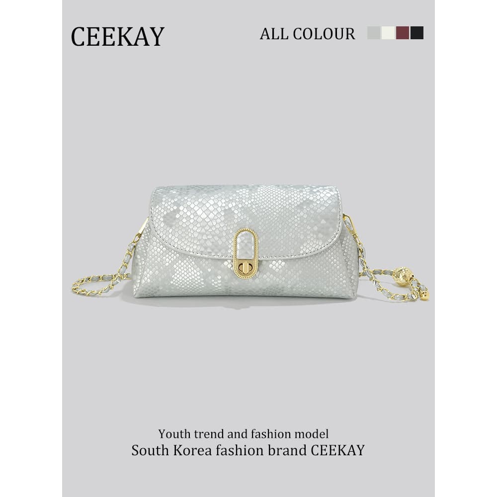 Ceekay Original genuíno padrão de pele de cobra requintado saco de corrente High-End pequeno saco feminino verão 2026 no
