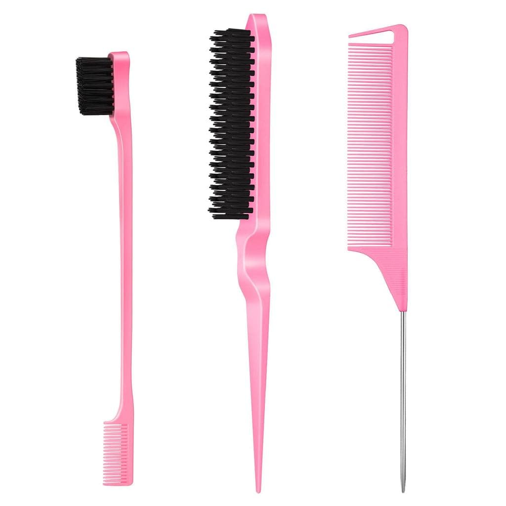 VIEW 3 Peças: Escova para Cabelo Liso, Pente de Cabo Fino, Pente para Acabamento |   Escova de cerdas, acessórios de cab