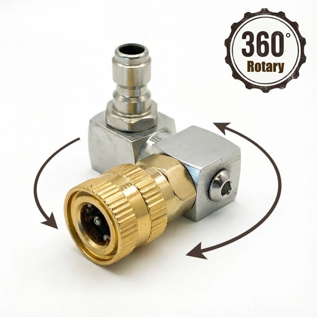 Adaptador De Conexão Rápida De 1/4 De Polegada , Bico Giratório De 360 Graus , Para Lavadora De Alta Pressão , Acessório