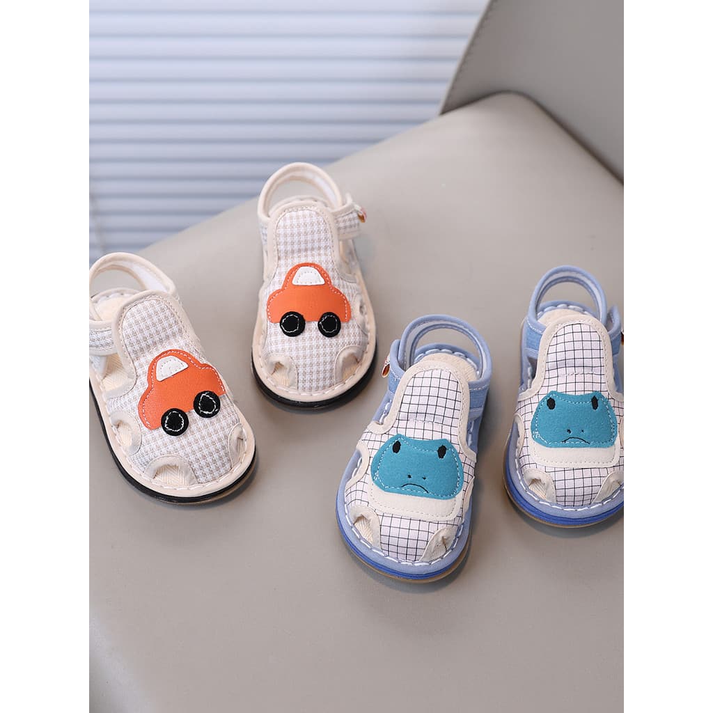 Sandálias de pano para bebês de 1 a 4 anos, feitas à mão, sola Melaleuca, sapatos de pano para crianças, meninos, menina