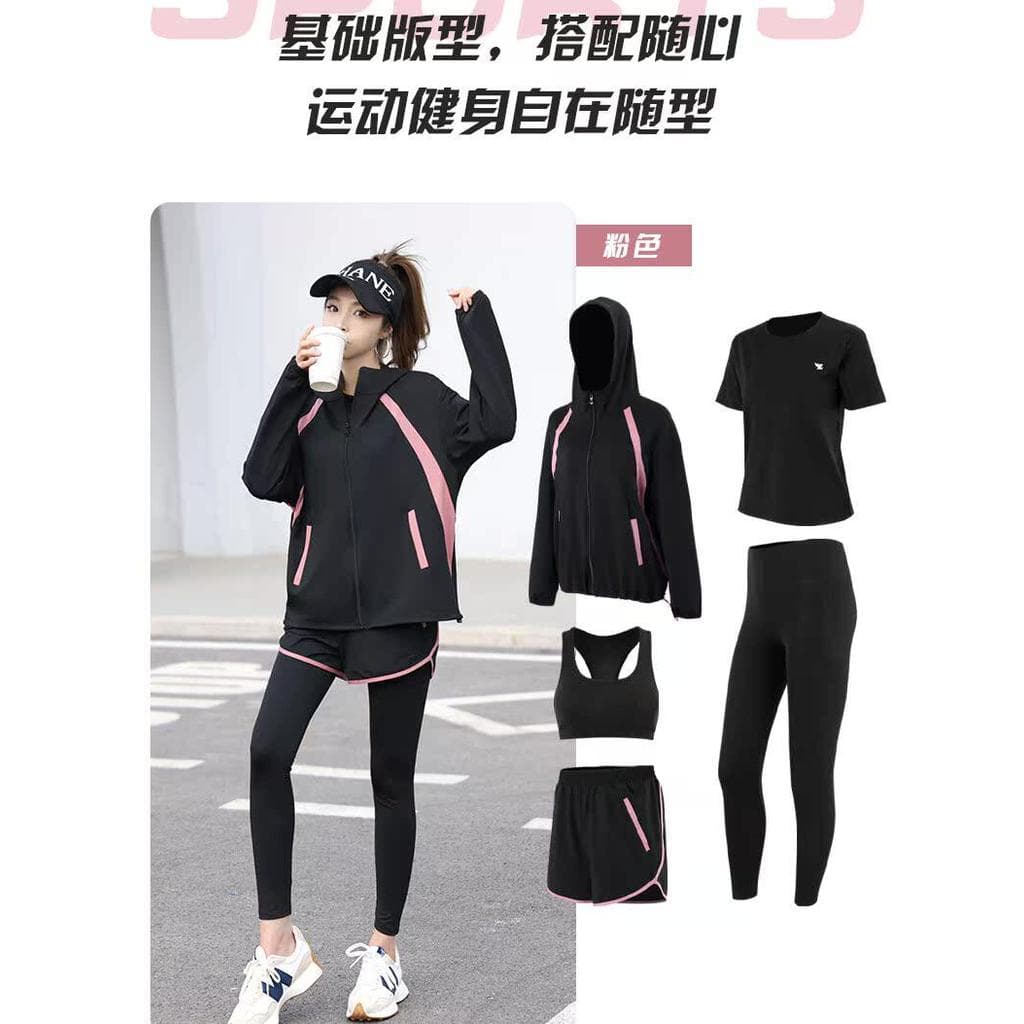 Terno feminino esportivo de corrida pode conter telefones celulares 2025 novo estilo primavera outono profissional roupa