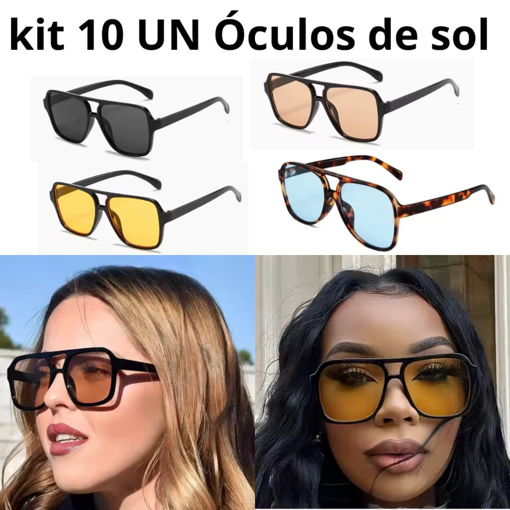 kit 10 unidade Óculos de Sol femininos mais barato