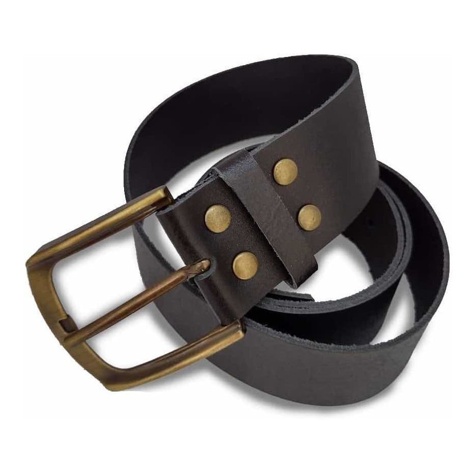 Cinto Social Masculino Em Couro Preto Plus Size 1,45cm