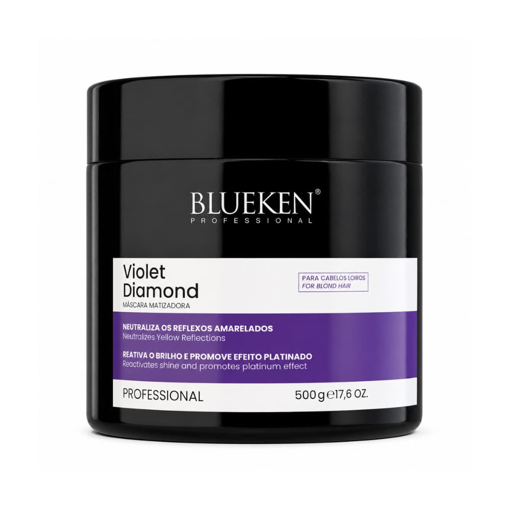 Máscara Matizadora Violet Diamond Blueken 500g Anti Amarelado Loiros e Grisalhos ORIGINAL