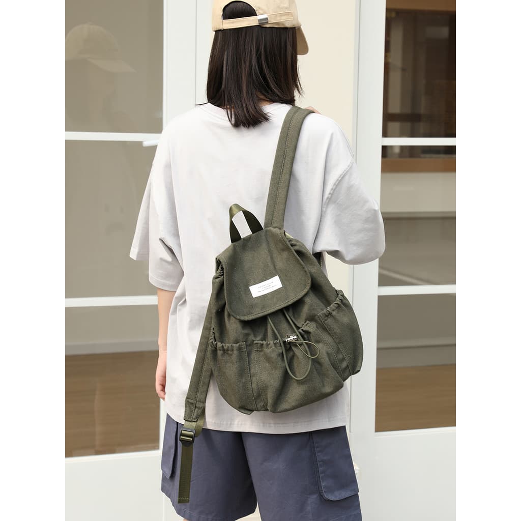 Japonês Casual bonito mochila de lona feminina All-Match moda mochila de viagem ins Super quente estudante pequeno saco