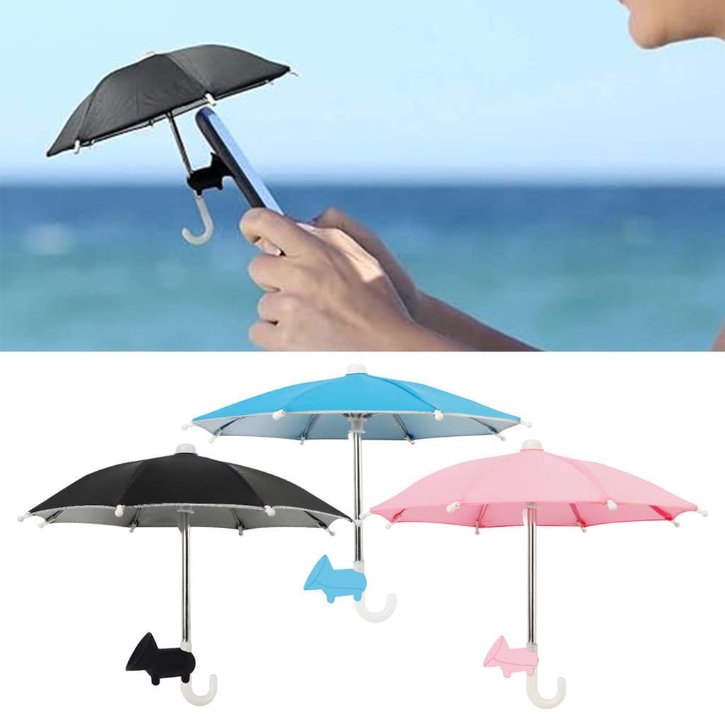 Mini Guarda-Sol para Bicicleta, Acessório de Decoração, Automático, Poliéster, Novo Modelo, para Celular 6GKM