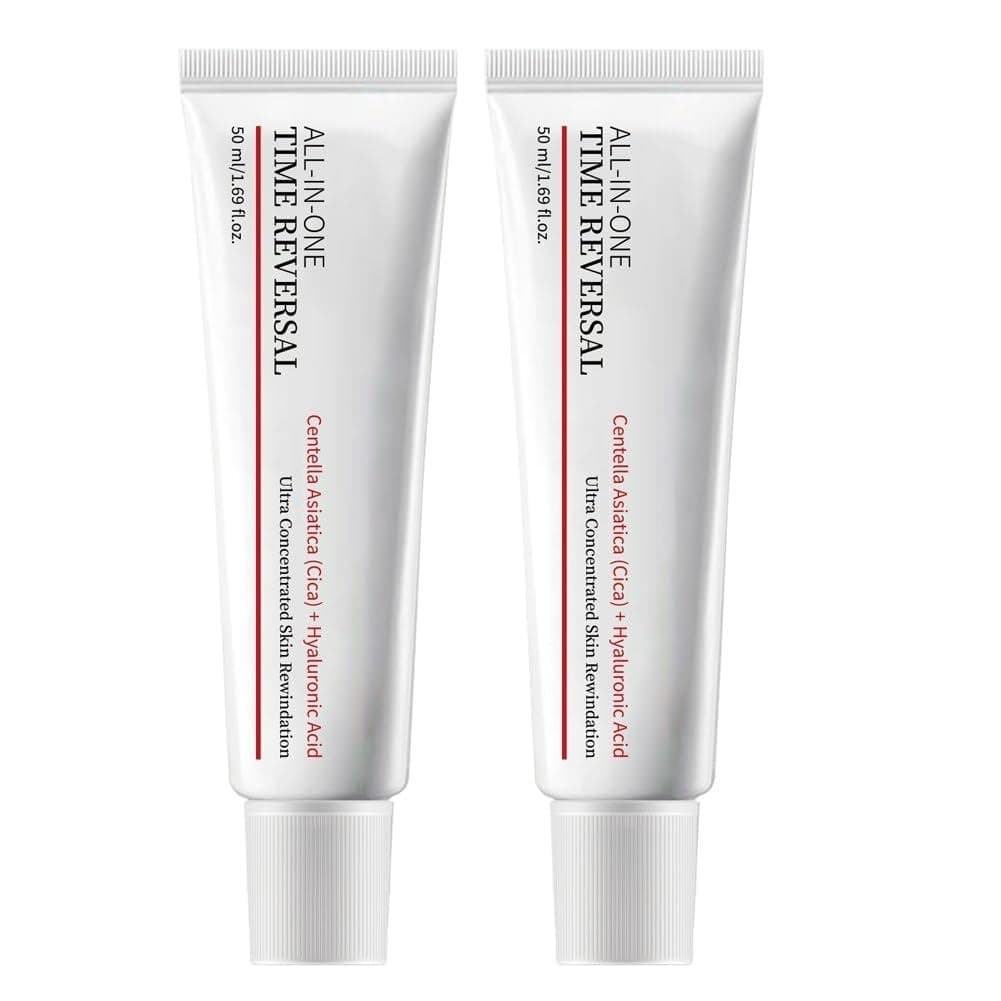 2PCS All-In-One Time Reverse Cream with Centella Asiatica (Cica), Deeply Moisturizes and Nourishes the Skin, Nourishing,
