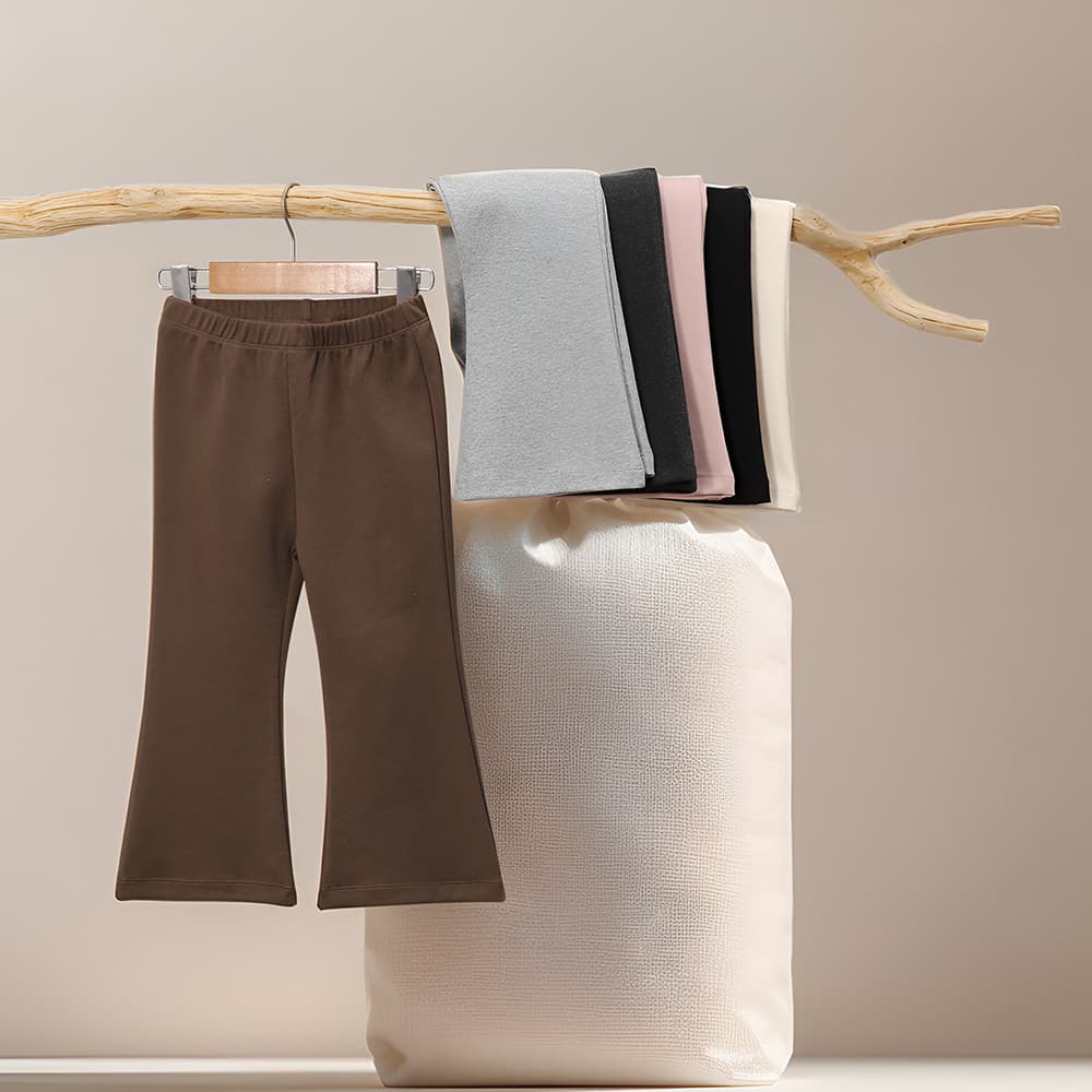 Primavera novo estilo calças ~ bebê cor sólida queimado calças femininas moda primavera outono meninas de malha All-Matc