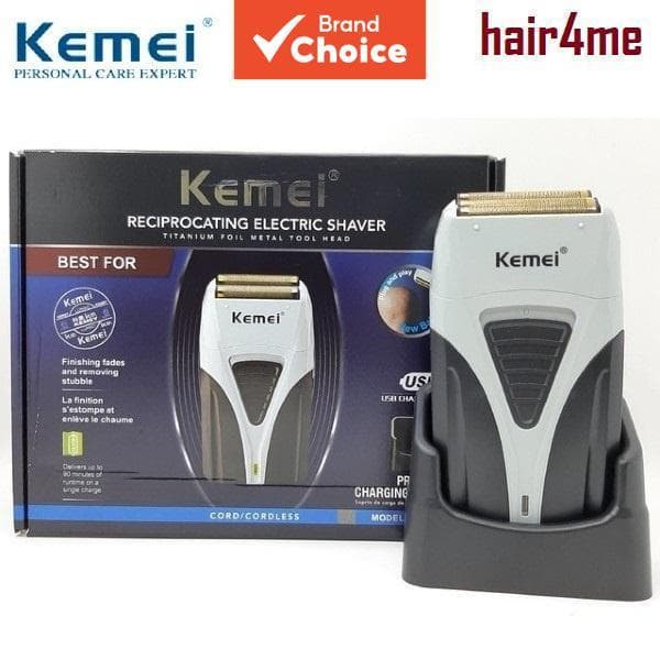 KEMEI KM-3383 Barbeador elétrico recarregável por USB, barbeador profissional para barbear e acabamento
