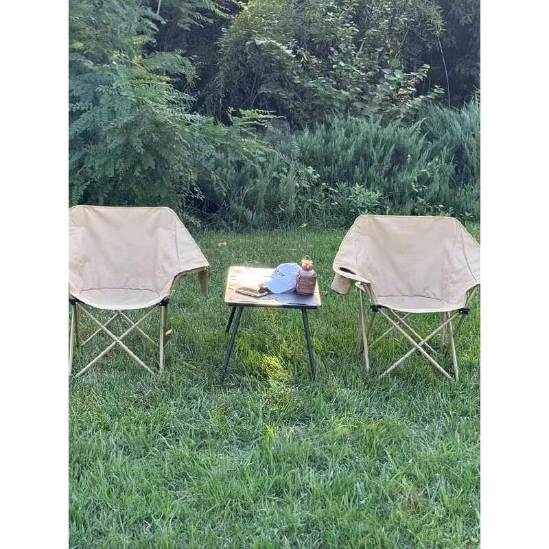 Ao ar livre novo estilo cadeira dobrável lua cadeira asa voadora braço acampamento lazer cadeira parque com suporte de c