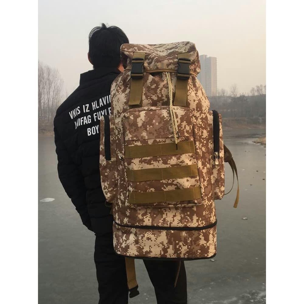 70L Extra Grande Capacidade Mochila de Escalada Ao Ar Livre Homens Mochila de Acampamento Bagagem de Armazenamento de Vi