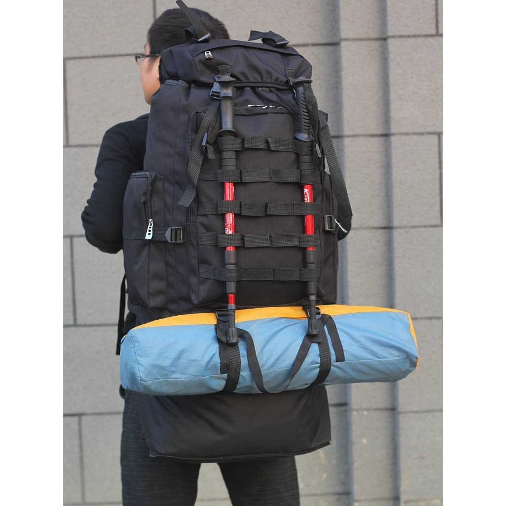 110L mochila de viagem de longa distância masculina grossa Oxford impermeável resistente ao desgaste saco de viagem tend