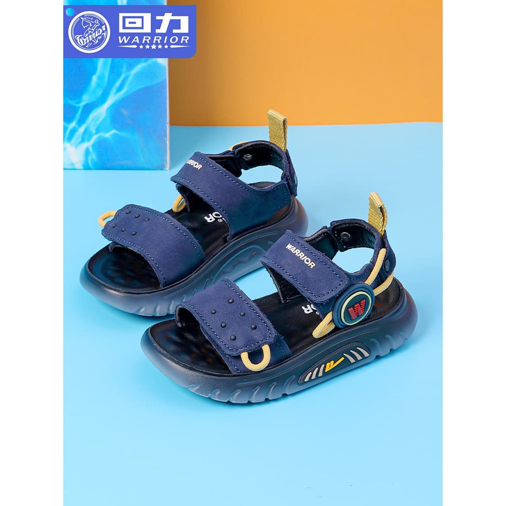 Puxar para trás sapatos infantis meninos sandálias 2026 verão genuíno crianças sandálias de praia meninos dedo do pé abe