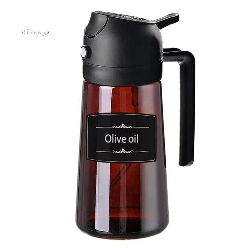 Garrafa Pulverizadora de Azeite 2 em 1, Dispensador de Vidro à Prova de Vazamentos, 16 Onças/470 Ml para Fritadeira a Ar