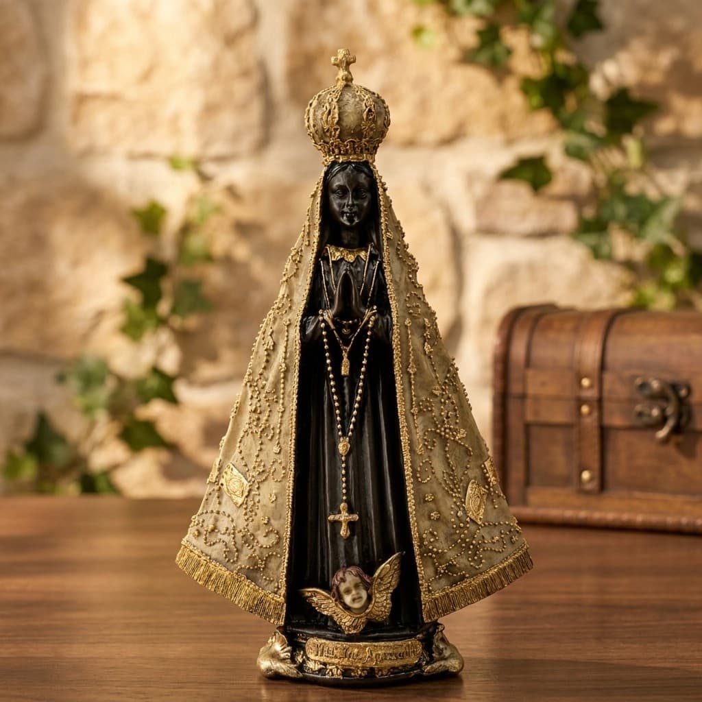 Imagem Nossa Senhora Aparecida Barroca Resina Católica
