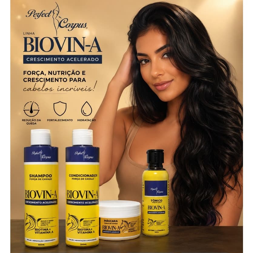 Kit Biovin-A Força de Cavalo Completo – Shampoo Condicionador Máscara Tônico Perfect Corpus