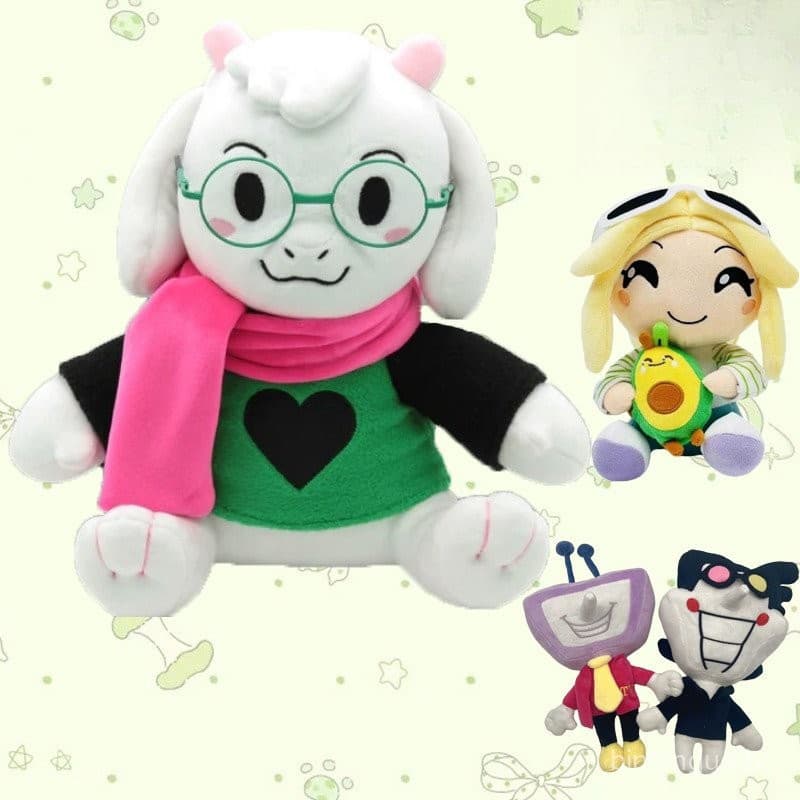 ❤ HUGGA Abacate Playz Brinquedo De Pelúcia Menina Deltarune Sem Chapéu Cavalo Ralsei Traje Mr . Tenna Spamton Talking Pl