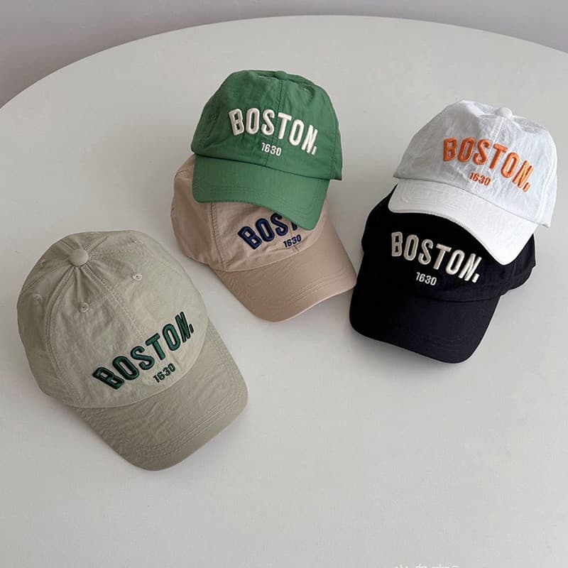 Carta De Boston Boné De Basebol Baby Quick Drying Baseball Primavera Verão Meninas Respiráveis Chapéu De Sol Ajustável P