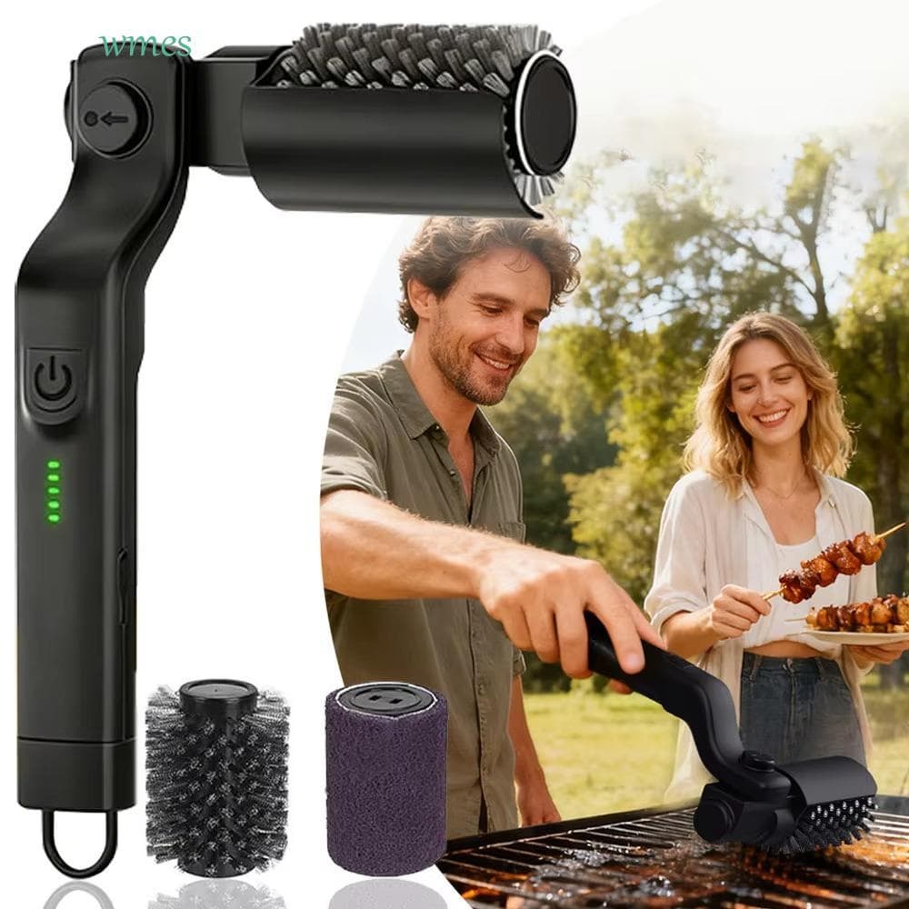 Escova De Limpeza Para Churrasco WMES1 , Rotativa Elétrica Sem Fio Com Controle De Energia De 3 Velocidades , Ângulo Aju