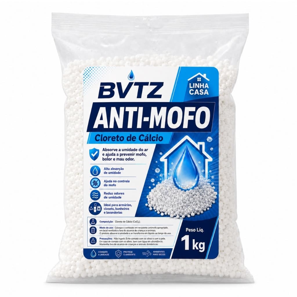 Cloreto De Calcio Antimofo Bolinha Puro Tira Odor Desumidificador Remove Odor Guarda Roupa Armario