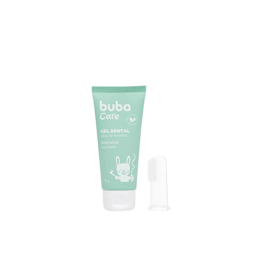 Gel Dental Buba Care Bebê Sem Flúor 50g Com Camomila E Xilitol Original