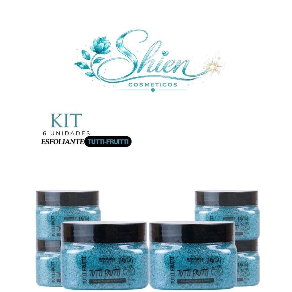Kit 6 Esfoliante Frutas Corpo E Rosto Tutti-Frutti 300G Rhenuks (Afilhado)
