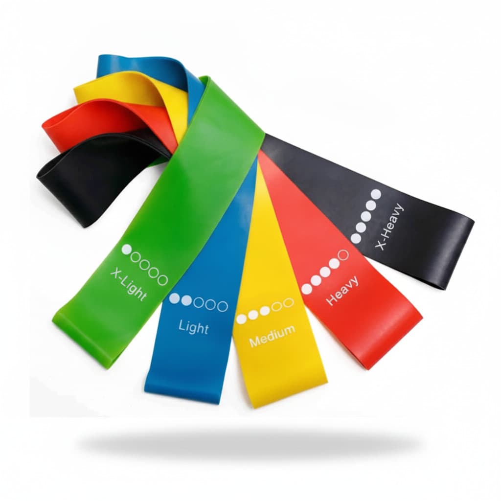 Kit 5 Faixas Elásticas Mini Band Premium Treino Funcional Fisioterapia Musculação Fitness em Ca