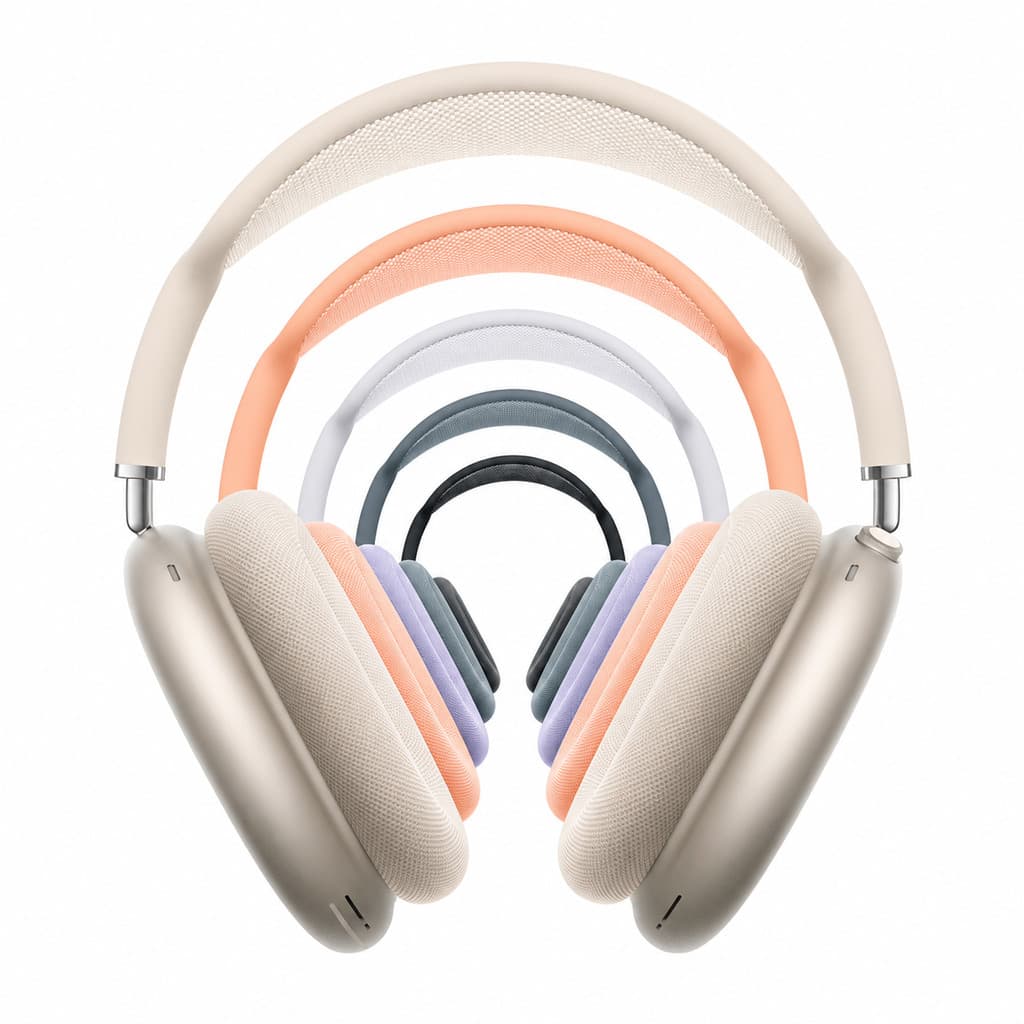 Over-ear Bluetooth Headset Apods Max, Grave Super Potente Compatível para iPhone e Celulares Android