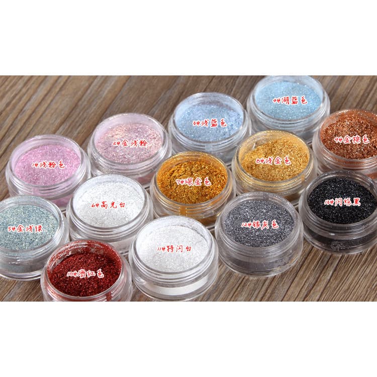 Genuíno alfa glitter pó sombra glitter pó alto brilho glitter pó maquiagem dos olhos palco maquiagem nupcial pérola em p