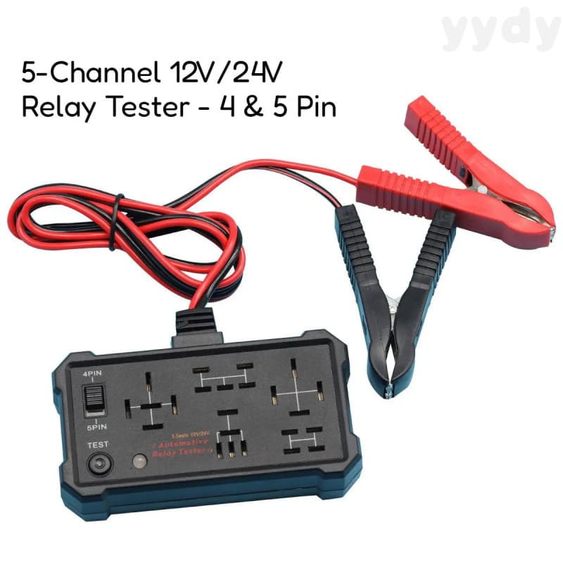 Testador de Relés verifica 7 relés diferentes de 12/24 volts. Testador de circuitos automotivos portátil, ferramenta de