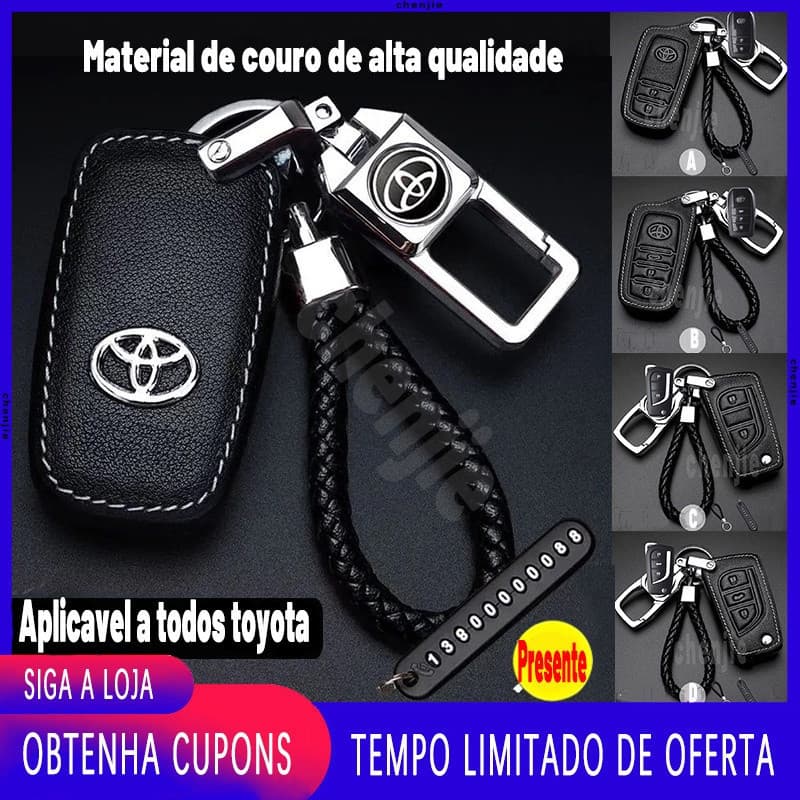 Capa de couro de alta qualidade para chave de carro/ protetor de chave de carro/ capa de metal para chaveiro, DBJQ