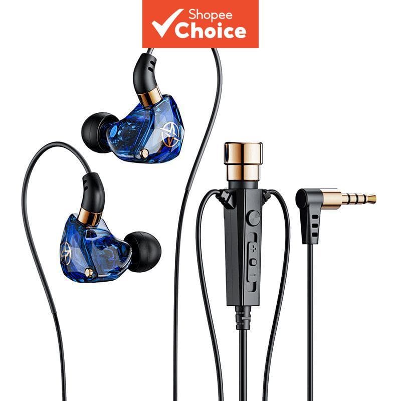 Fones De Ouvido Música Dinâmicos Com Fio Microfone Cotovelo Intra-Auricular Surround Bass Cancelamento De Ruído Transmis