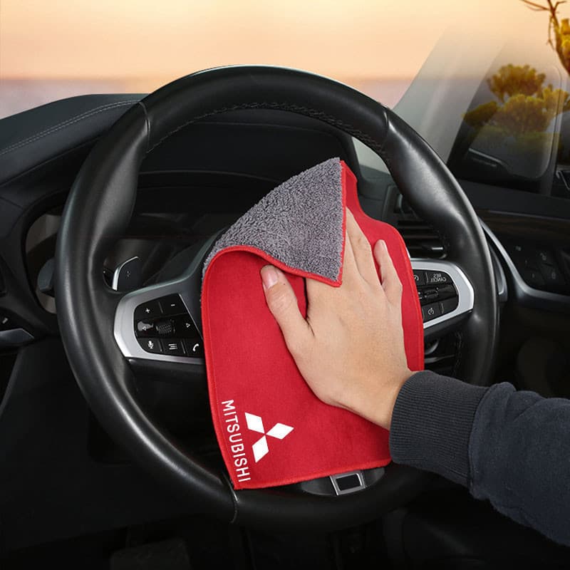 Toalha Absorvente com Logo de Carro, Pano de Secagem, Acessórios para Lavagem de Carro para Mitsubishi I200, Attrage, Pa